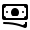 Simple black icon of dollar bills