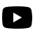 Simple black icon of the Youtube logo
